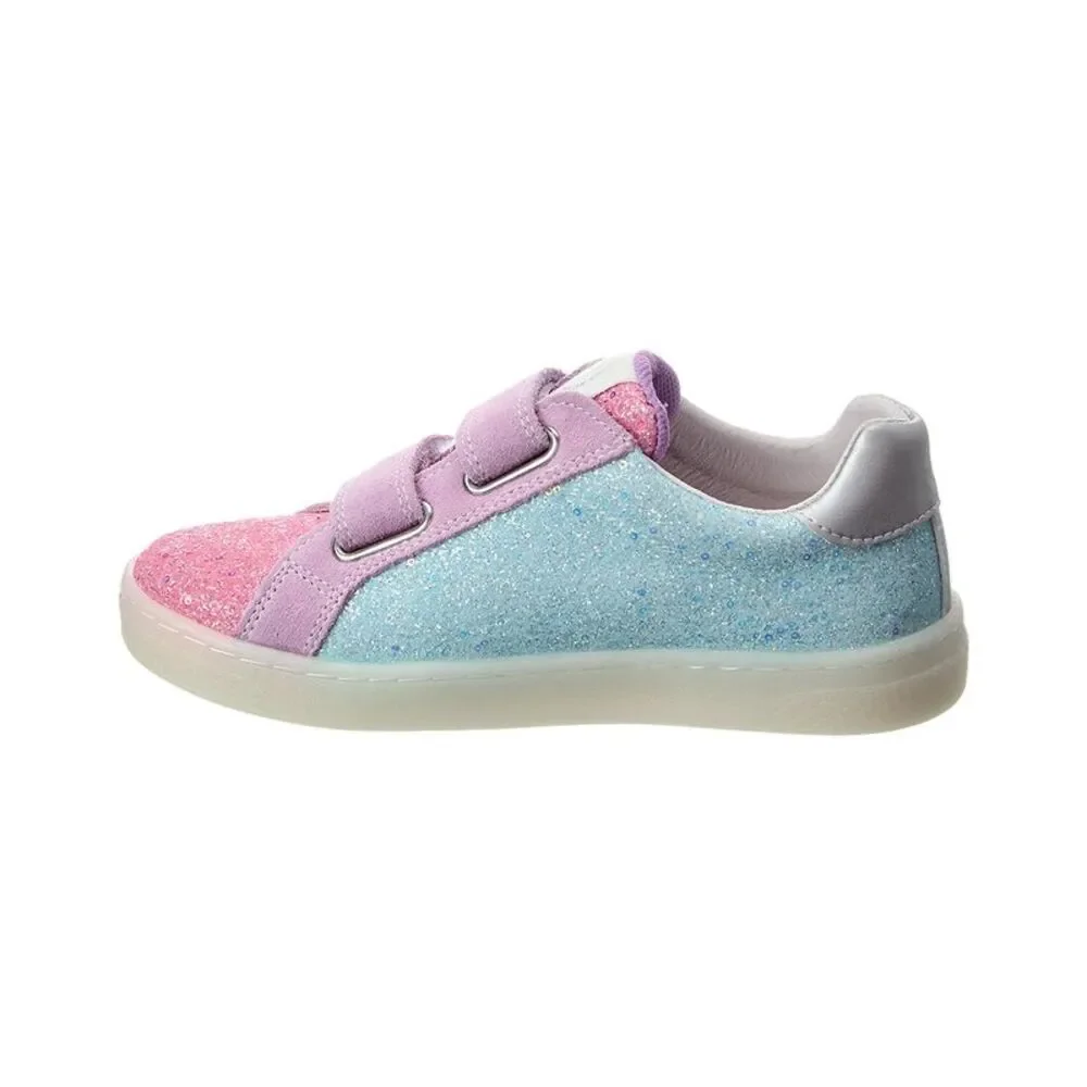Naturino Pinn Glitter & Suede Sneaker, Pink